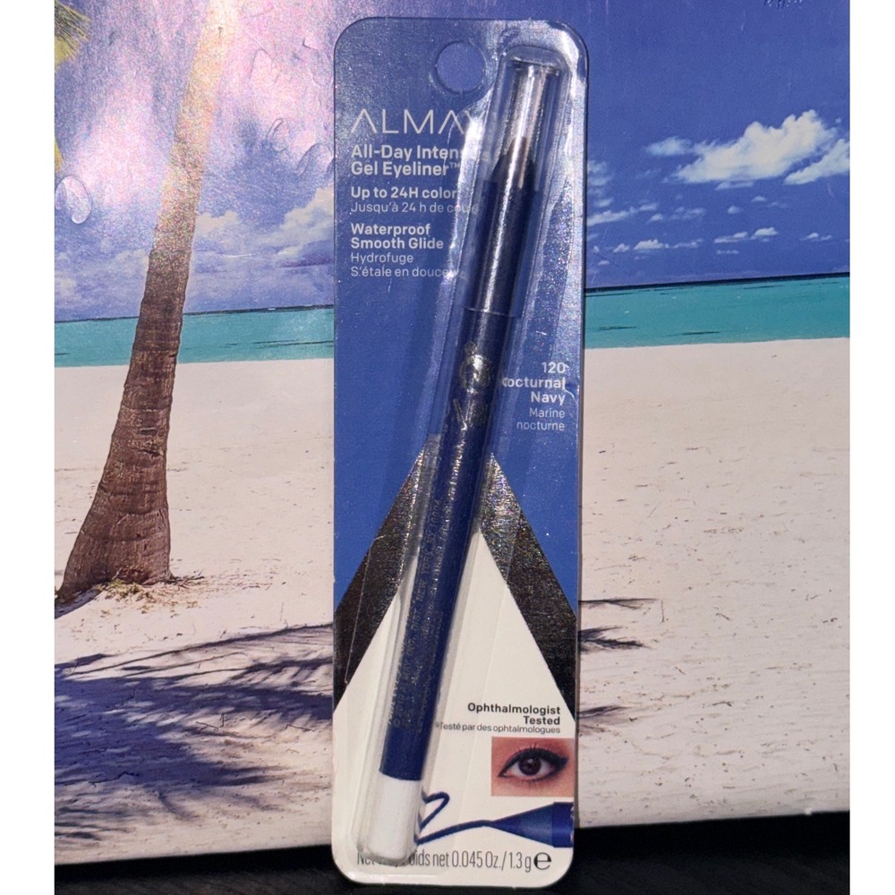 Almay All-Day Intense Gel Eyeliner 120 Nocturnal Navy Waterproof Blue Pencil NEW